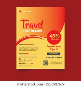 Professional travel flyer design template