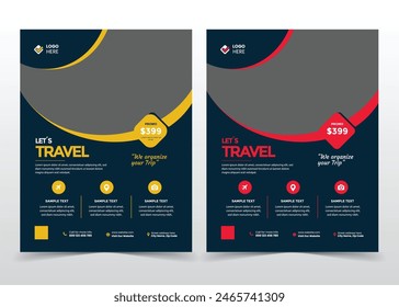 Professional Travel flyer template vector format