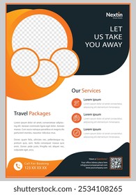 Professional Travel Tourism Holiday Minimal Corporate Business Invoice and modern Corporate Business with Eye-Catching Flyers Template Design Graphic. Set to print with vector