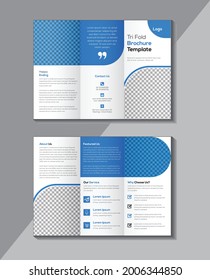 Professional Tri fold brochure template, Corporate Tri fold brochure design, Business Tri fold brochure template design, brochure flyer design, Blue color, Vector a4
