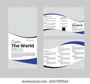 Professional trifold brochure design for travel agency marketing and company growth
