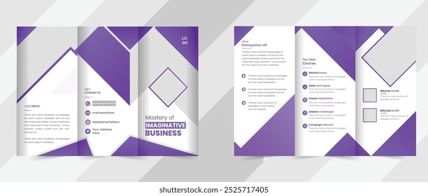 Profesional Tri-Fold Plantilla de folletos para el éxito de marketing, diseño de folletos.