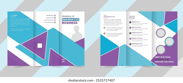 Profesional Tri-Fold Plantilla de folletos para el éxito de marketing, diseño de folletos.