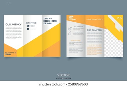 Professional trifold template with a minimalistic style