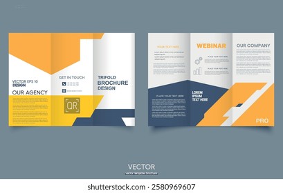 Professional trifold template with a minimalistic style