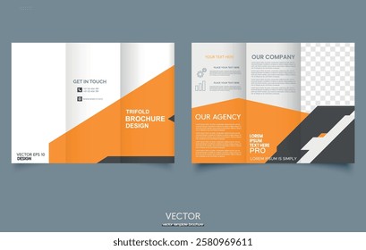 Professional trifold template with a minimalistic style