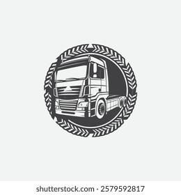 Professional Trucking Company Emblem vector logo
