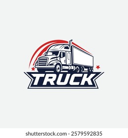 Professional Trucking Company Emblem vector logo
