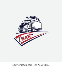 Professional Trucking Company Emblem vector logo
