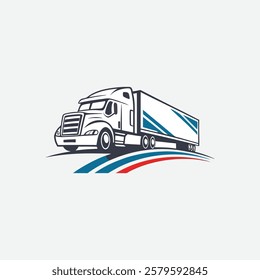 Professional Trucking Company Emblem vector logo
