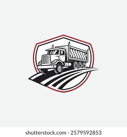 Professional Trucking Company Emblem vector logo
