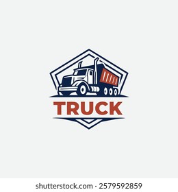 Professional Trucking Company Emblem vector logo
