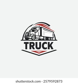 Professional Trucking Company Emblem vector logo
