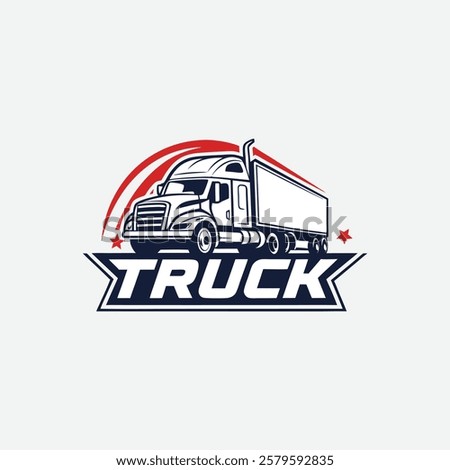 Professional Trucking Company Emblem vector logo

