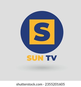 Professional TV Channel Logo Design Concept vector illustration