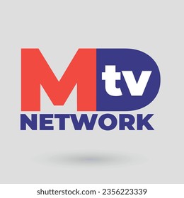 Professional TV Channel Logo Design Concept vector illustration