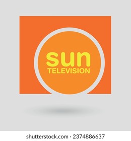 Professional TV Channel Logo Design Concept vector illustration