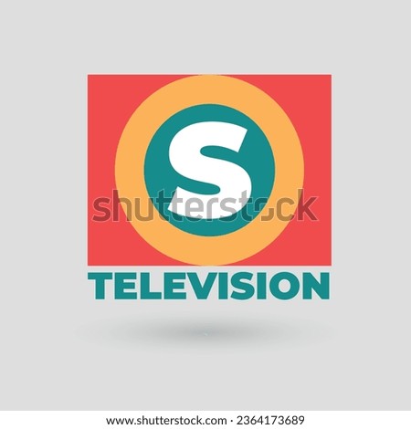 Professional TV Channel Logo Design Concept vector illustration