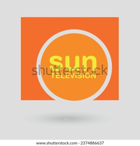 Professional TV Channel Logo Design Concept vector illustration