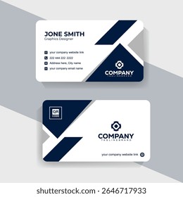Professional Two Sided Business Card Template in Vector Format for Creative Professionals