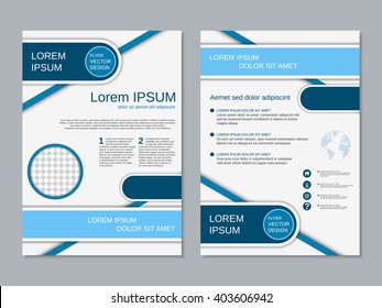 Professional Two-sided Booklet Vector Design. Flyer, Brochure, Presentation, Poster, Banner Template