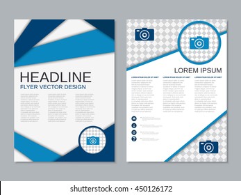 Professional two-sided booklet vector design template