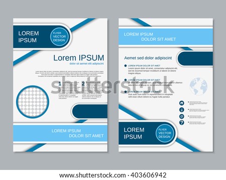 professional twosided booklet vector design flyer stock vector
