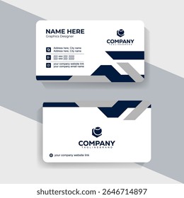 Professional Two-Sided Business Card Template in Vector Format  for Business Use