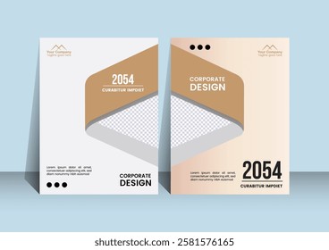 A professional, two-sided design template showcasing a corporate branding concept.