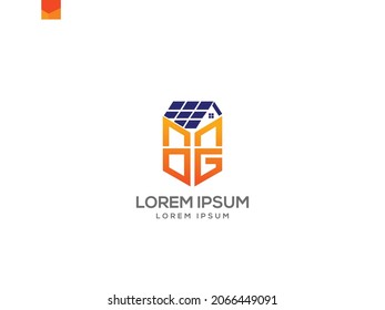 Diseño del logotipo solar de tipografía profesional. logotipo de la empresa solar tipográfica. icono de inicio verde de nng Vector