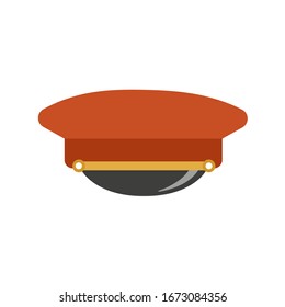 Professional uniform cap porter in the hotel on white background. Vector illustration in trendy flat style. EPS 10.