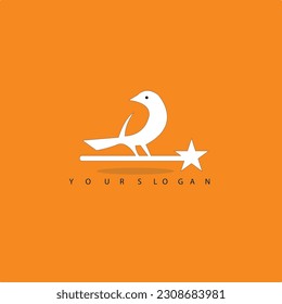 Concepto de diseño de logotipo exclusivo para pájaro profesional con idea creativa