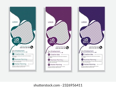 professional unique creative modern and corpurate business roll up banner template presentation