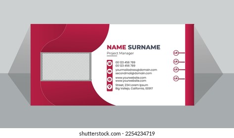 Professional and Unique email signature template or email footer and personal social media cover design