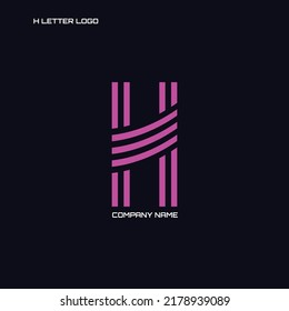 Diseño de formato vectorial de logotipo de letra H único y profesional