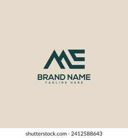 Professional unique letter ME EM monogram logo design template. Initials Business logo.