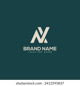 Professional unique letter AN NA monogram logo design template. Initials Business logo.