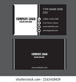 Professional, unique and modern black and white business card