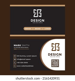Professional, unique and modern brown business card