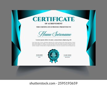 Professional unique modern Certificate design template