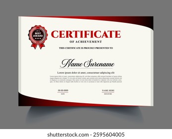 Professional unique modern Certificate design template
