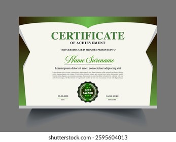 Professional unique modern Certificate design template