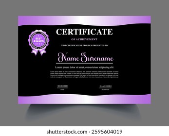 Professional unique modern Certificate design template