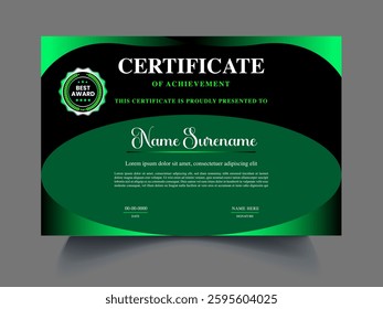 Professional unique modern Certificate design template
