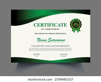 Professional unique modern Certificate design template