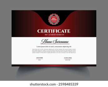 Professional unique modern Certificate design template