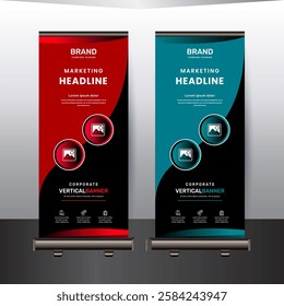 Professional unique Modern Roll up banner design template 