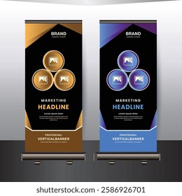 Professional unique Modern Roll up banner design template 