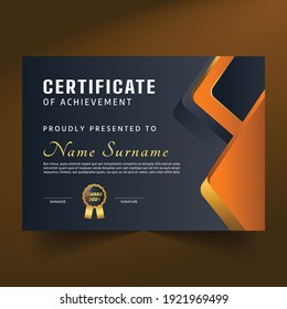 Professional and unique premium certificate
