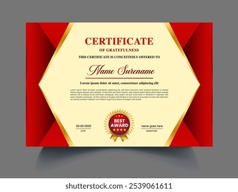 Professional uniquely businesses achievement Certificate design Template 